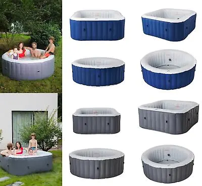 Inflatable Hot Tub 4 To 6 Person Round Spa With UVC Sanitizer Most Hygiene • £189.99