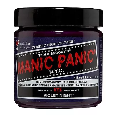 Manic Panic High Voltage Classic Semi-Permanent Hair Dye VIOLET NIGHT 4oz • $13.44