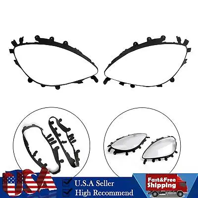 2PCS Headlight Lens Replacement Black Trim Gaskets For 2005-2013 C6 Corvette US • $29.79