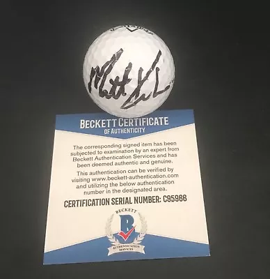 Matt Kuchar Signed Auto Pga Golf Ball Bas Beckett Coa 3 • $75