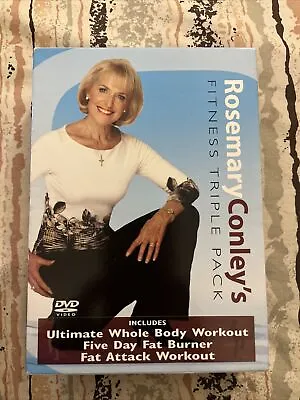 £5.99 • Buy Rosemary Conley’s Fitness Triple Pack DVD Box Set *3 FAT-BUSTING WORKOUTS* Reg 2