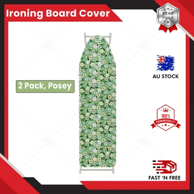 $14.99 • Buy 2x Ultra Thick Heat Retaining Felt Ironing Iron Board Cover Easy Fitted