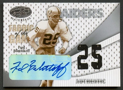 $74.99 • Buy Fred Biletnikoff 2004 Certified Fabric Of The Game Gu Jersey Auto Autograph /25