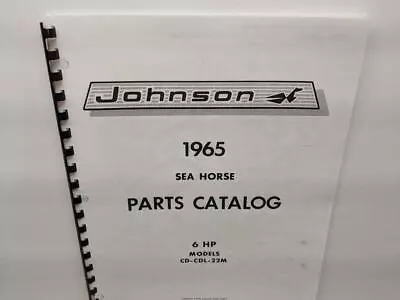 Johnson 1965 Outboard Motor Parts Manual - 6HP CD-22M CDL-22M • $18
