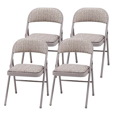 MECO Sudden Comfort Deluxe Metal Fabric Padded Folding Chair (4 Pack)(Used) • $90.21