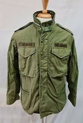 £109.95 • Buy Genuine 1968 US Army Issue Olive Green 107 M65 Combat Jacket Small Reg #16