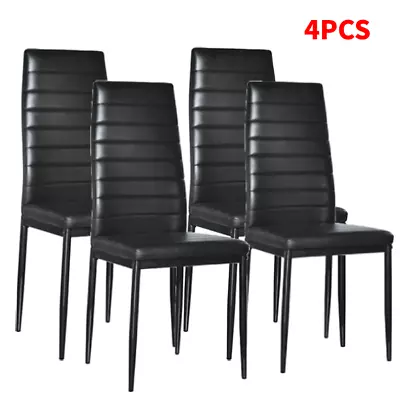 Set Of 4 Dining Chairs Table Set PU Accent Chairs Dinner Desk Modern Elegant • $109.03