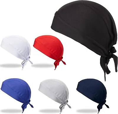 Men Do Rags Sweat Wicking Beanie Cooling Skull Cap Motorcycle Head Wrap Bandana • $7.34