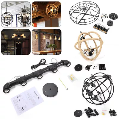 Retro Edison Loft DIY Industrial Lamp Fixture Loft Bar Light Lamp 4Style E12/E26 • $34