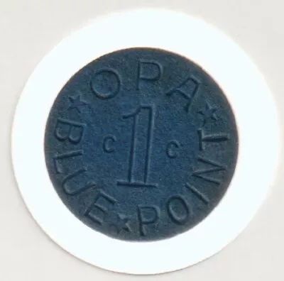 Rare Old 1944 US WWII OPA CC Blue Ration Food Token Vintage Collection War Coin • $2.25