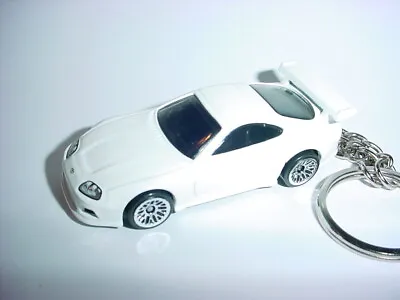$39.95 • Buy HOT 3D WHITE TOYOTA SUPRA MK4 TURBO CUSTOM KEYCHAIN Keyring Key BLING Hot Wheels