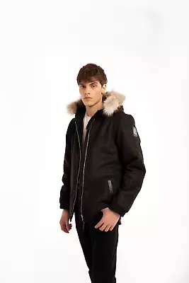 Arctic Bay Cambridge Parka Coyoye  Beaver Fur Made Canada Black XS S M  MSRP795$ • $295