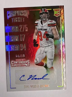 2016 Panini Contenders Championship Ticket Carl Nassib Rookie Auto 84/99 • $12