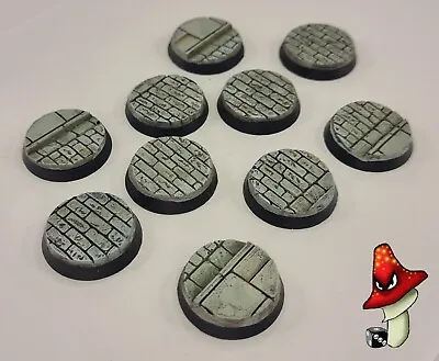 10 X 32mm Cobblestone Resin Bases 40k WWII Table Top Wargames  • £7.99