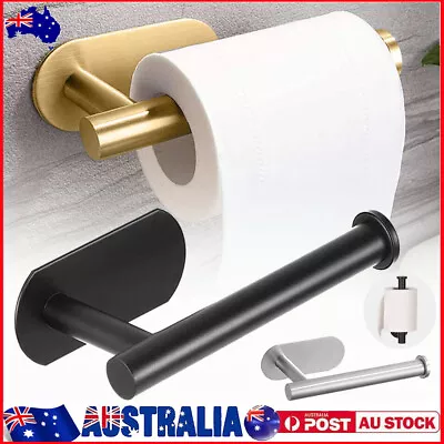 Stainless Steel Toilet Roll Paper Holder Strong Self Adhesive Stick Wall Mount • $10.99