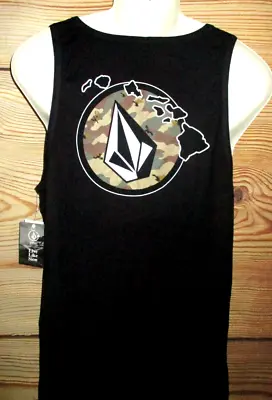 Mens Volcom Hawaii Black Tank Top T-shirt Size M • $25.90