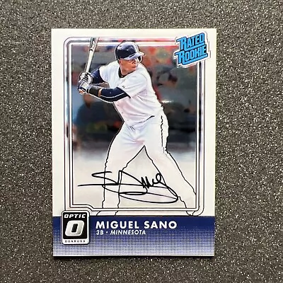 2016 Donruss Optic MIGUEL SANO #RR-MS Rated Rookie AUTO - BASEBALL CARD • $5