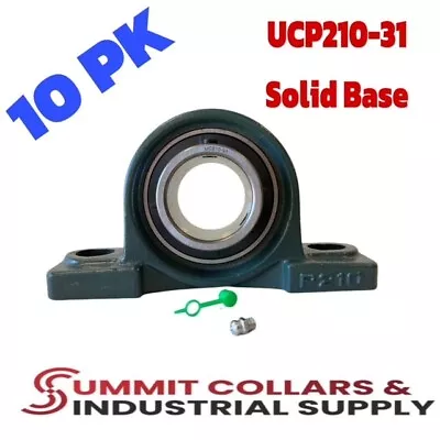 UCP210-31 Pillow Block Bearing 1-15/16  Bore 2 Bolt Solid Base (10PK) • $174