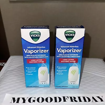 2 Vicks Advanced Waterless Vaporizer Mini Plug In With Adjustable Nightlight • $21.99