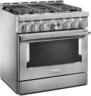 KitchenAid KFGC506JSS 36  5.1 Cu. Ft. Slide-In Gas True Convection Range • $4877