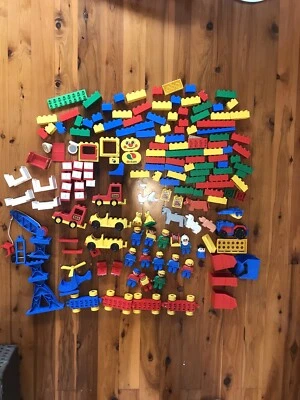 Duplo Vintage Bulk Lot 1980s Farm Furniture Vehicles Figures Animals Zoo • $30