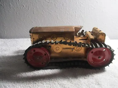 Vintage Tin 1939 Marx Copper Toned Wind Up Tractor Works For Parts • $26.99