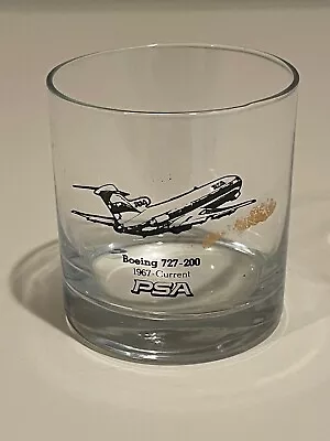 PSA PACIFIC SOUTHWEST AIRLINES Boeing 727-200 10 Oz. High Ball Glass • $35