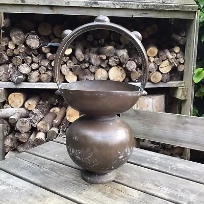 Old Vintage Large Decorative Middle Eastern Turkish Copper Bucket Pot AF • $87.47