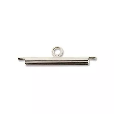 Miyuki Beading Slide End Tube For Beadwork 20mm 43276 (4) Silver Plated 0.8inch • $3.90