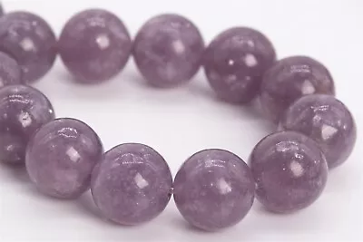 10MM Genuine Natural Lepidolite Gemstone Beads Grade AAA Round Loose Beads 7  • $17.99