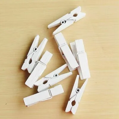 72mm Mini Colored Wooden Clothes Peg Craft For Vintage Shabby Chic Wedding 7.2cm • £10.79