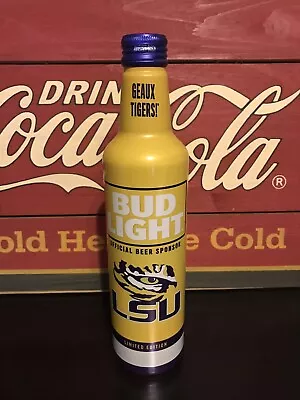 $7 • Buy 2020-21 Bud Light LSU Game Day 16oz Aluminum Bottle - EMPTY