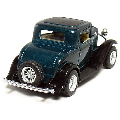 New 5  Kinsmart 1932 Ford 3-Window Coupe Diecast Model Toy Car 1:34 - Green • $8.39