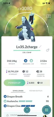 $8.60 • Buy Baxcalibur Pokemon Trade Go Lv 35,2 Charge Move Pokémon Go Master  Pvp Raids