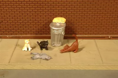 Bachmann O Gauge/Scale Figure Set Animals Cats W/Garbage Can (6-Pack) • $14.49