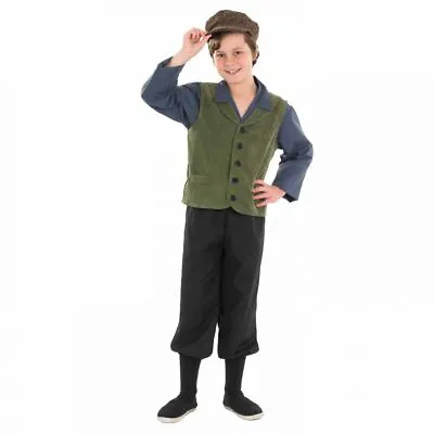 £24.99 • Buy Kids Victorian Peasant Costume M-XL Poor Urchin School Boy Fancy Dress Book Week