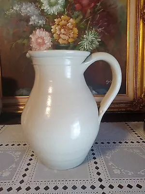 Vintage 2002 Williamsburg Pottery Large 8.5  Tall Stoneware Pitcher  • $34.99