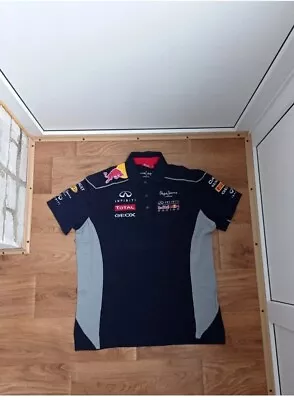 Red Bull Racing Pit Crew Medium Polo Shirt Jersey Top F1 Formula One PePe Jeans • $40.49