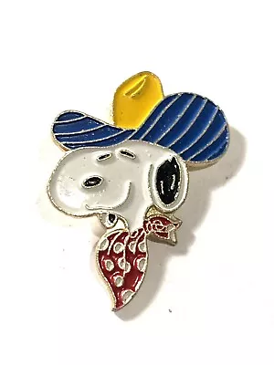 Vintage Enamel Cowboy Snoopy Broken* Pin￼ • $4