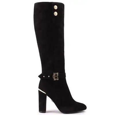 HOLLAND COOPER Womens Marlborough Knee Knee-high Boots Black • $477.95
