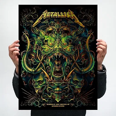 NC Winters METALLICA Buffalo GOLD FOIL Poster SIGNED Print Snake Pit Concert NY • $2000