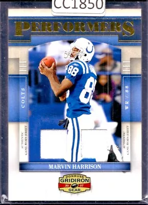 2007 Donruss Gridiron Gear #P-37 Marvin Harrison Performers Jerseys Combos #/100 • $1.19