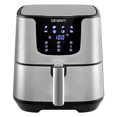 Devanti Air Fryer 7L LCD Fryers Stainless Steel • $100