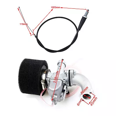 Mikuni VM22 26mm Carb+Throttle Cable For 125-150cc 4 Stroke Pit Dirt Bike SSR • $59.82