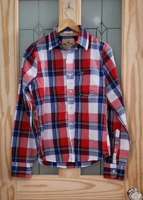 £7.95 • Buy Mens HOLLISTER Red, White & Blue Checked Shirt - Size S (P2P 20 )