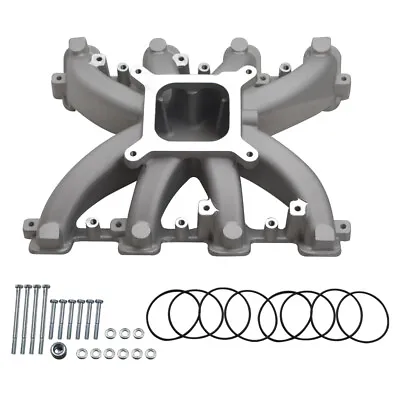 Satin Aluminum Single Plane Carb Intake Manifold For GM LS LS3 L92 300-131 • $158.80