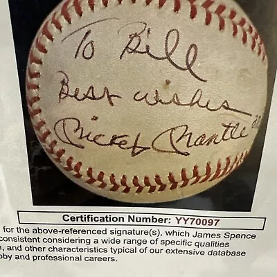 Mickey Mantle Signed / Autographed Baseball JSA COA Authentic • $675