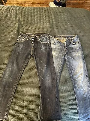 Nudie Big Bengt Denim Jeans Size 31x32 32x32. Lot Of 2 • $40