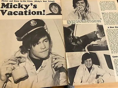 Micky Dolenz The Monkees Two Page Vintage Clipping • $1.99