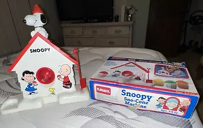 Vintage Playskool Snoopy Sno-Cone Machine W/Original Box  INSTRUCTIONS INCLUDED • $12.99